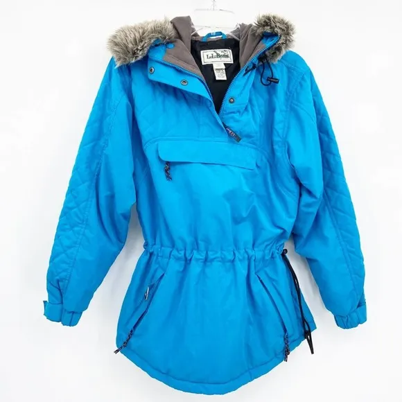 VINTAGE LL BEAN Blue Hooded Parka - Image 16