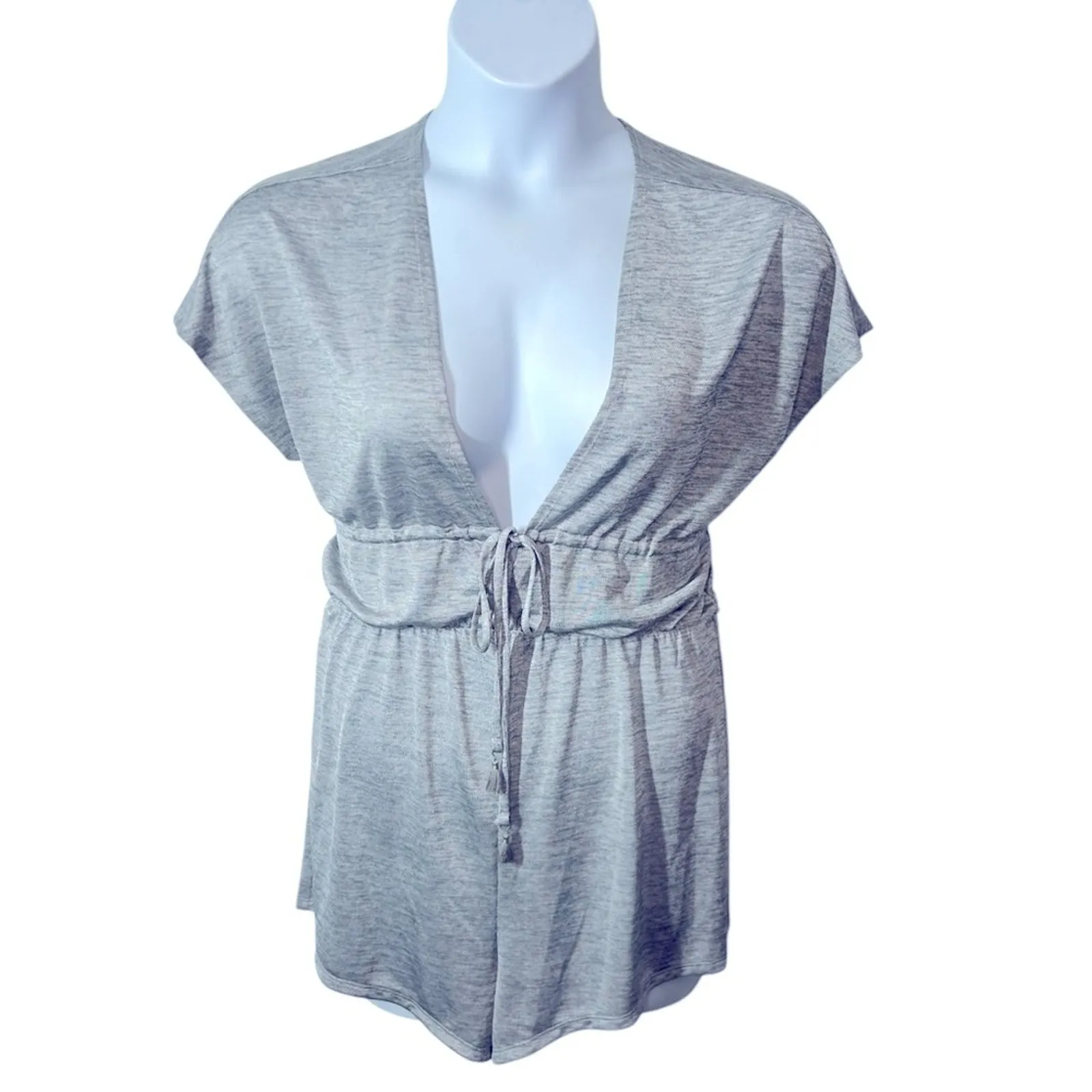 Victoria’s Secret Light Grey Semi-Sheer Romper Cover-Up Size Small - Image 11