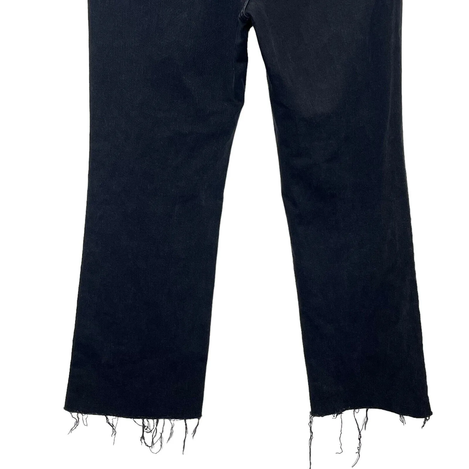 Rebecca Taylor  La Vie Jeans Women’s 29 Black Flare Glitter Stripe Fringe Hem - Image 7