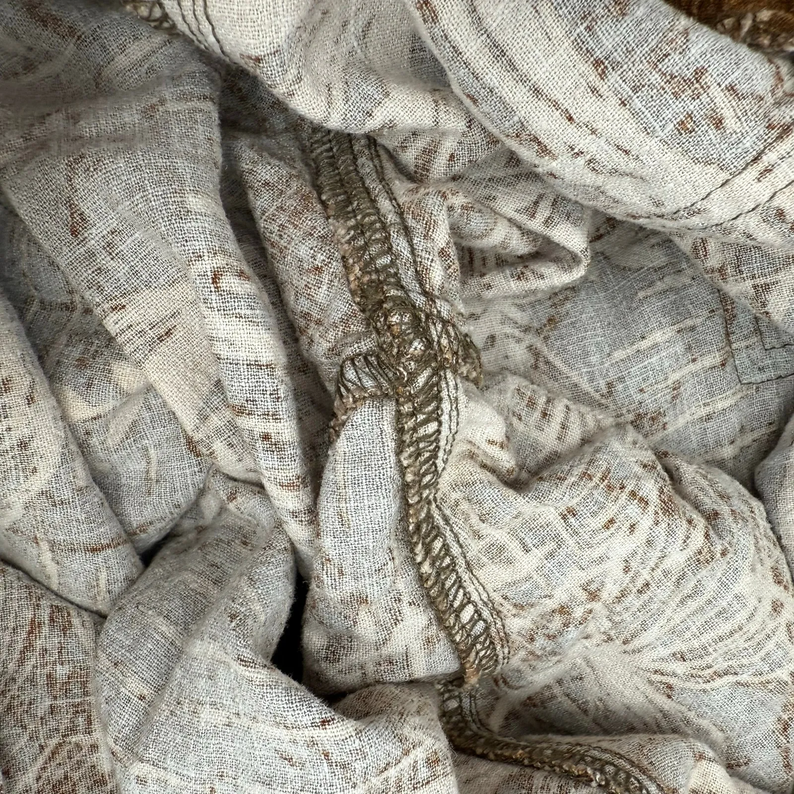 Urban Outfitters Teresa Printed Paperbag Pants Size Medium Linen Blend *No Belt* - Image 14