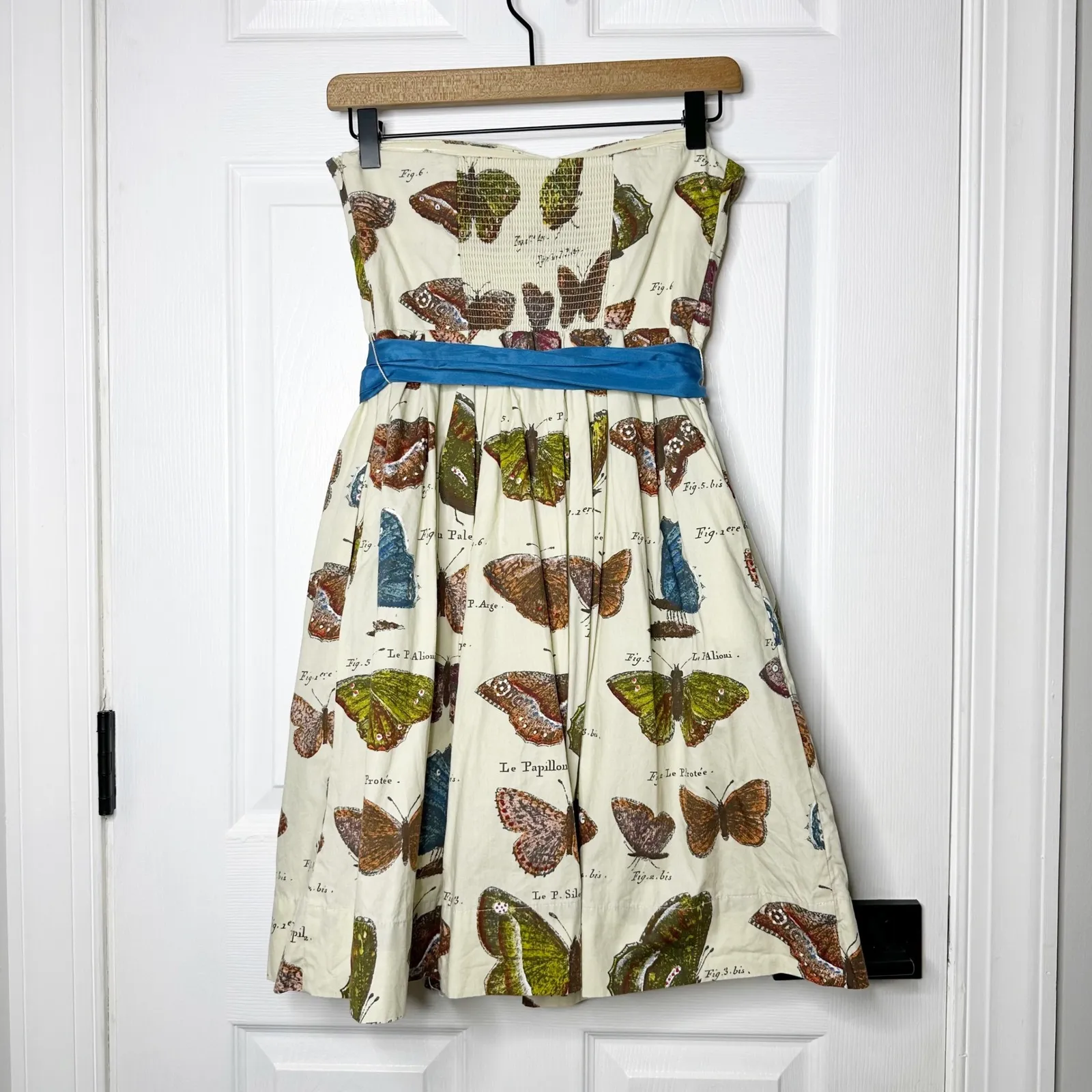 Maeve‎ Anthropologie Lepidoptera Strapless Butterfly Dress Size 4 - Image 6