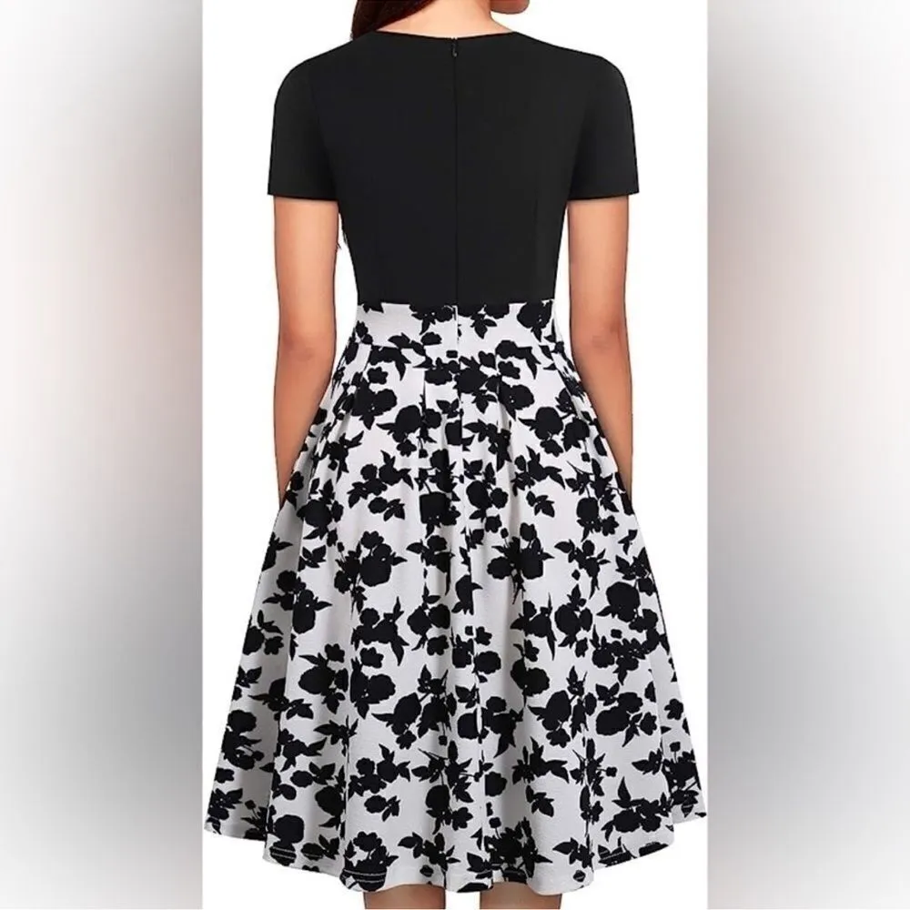 YATHON Women's Vintage Floral Flared A - Image 2