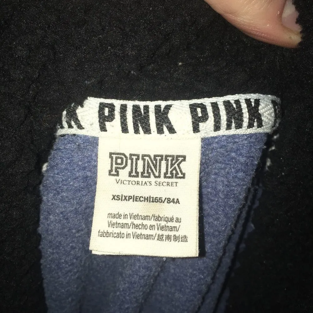 Victoria’s Secret XS blue camo Sherpa lined cowl sweatshirt - Image 3