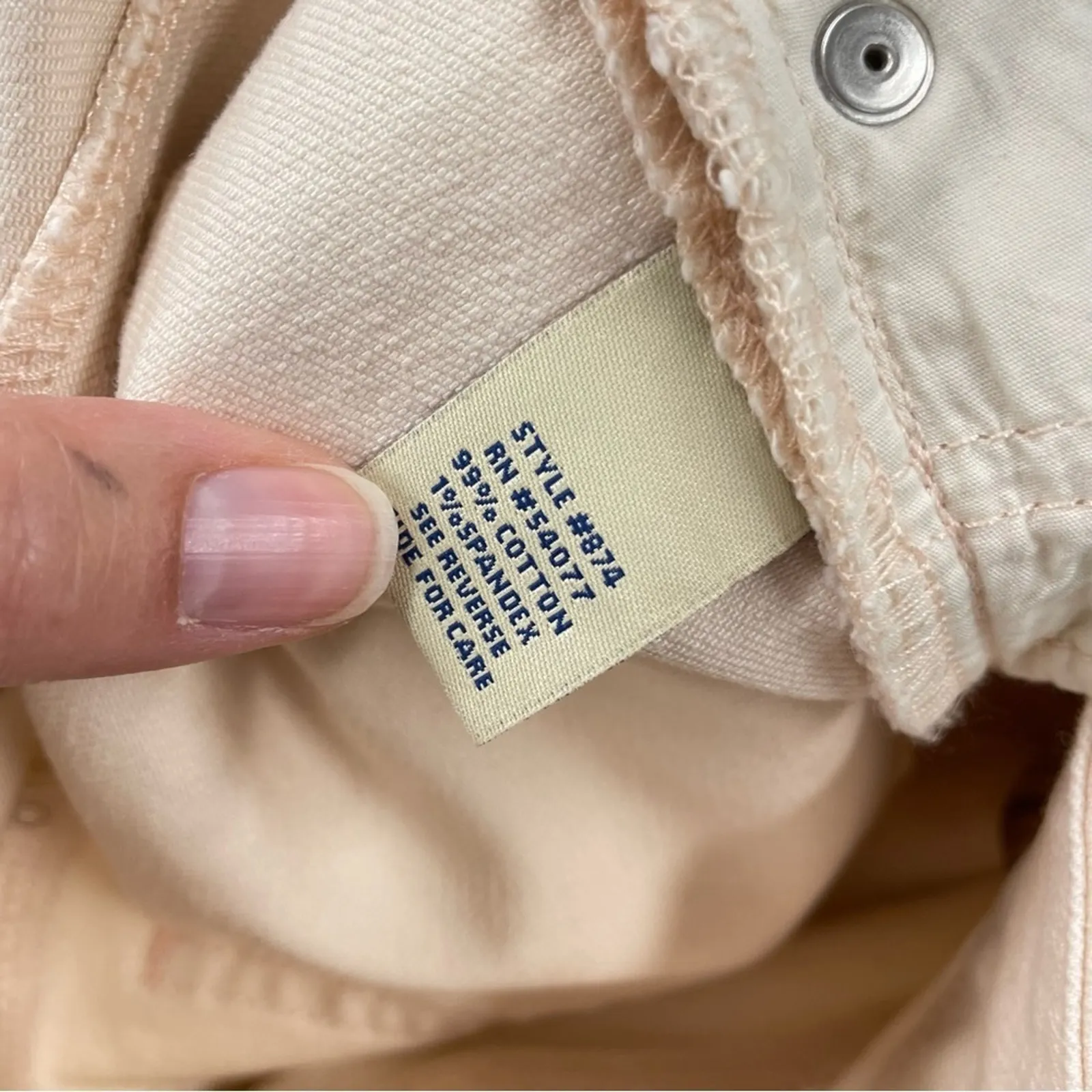 Cabi Pale Peach Bootcut High Rise Womens Jeans 6 Boot Cut - Image 7