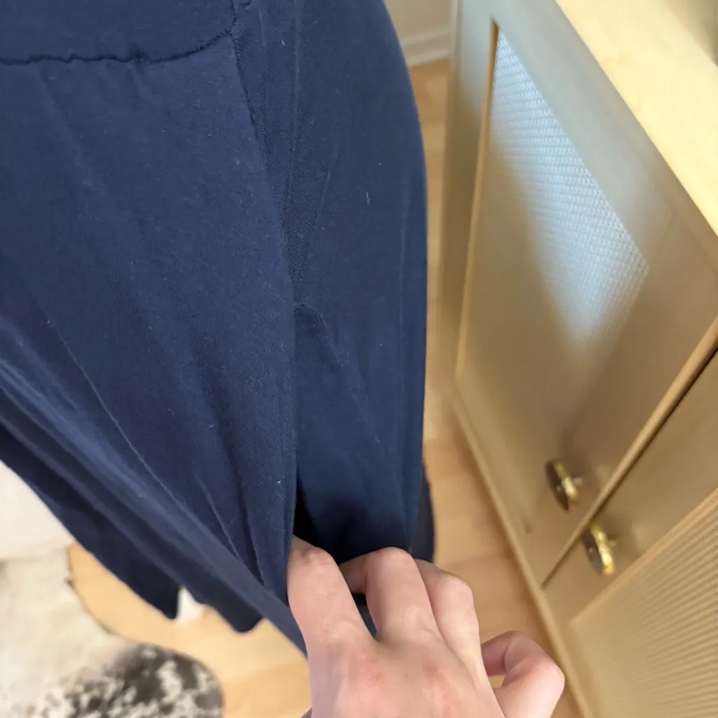 REFORMATION Navy Sandy Lace Up Midi‎ Dress Size L - Image 5