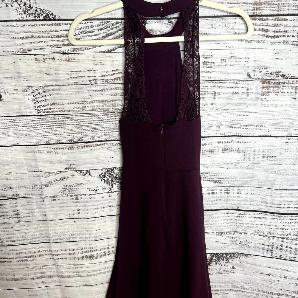 Lulus Women's Skater Dress Hometown Girl Plum XS Purple - Image 4