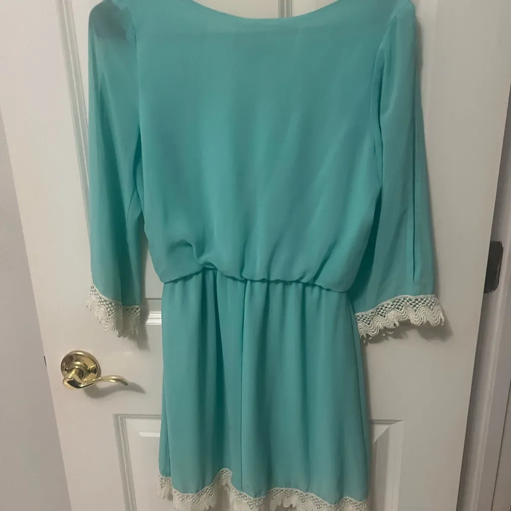 Jodi Kristopher open Sleve Blue Dress Y2K Mini size S - Image 6
