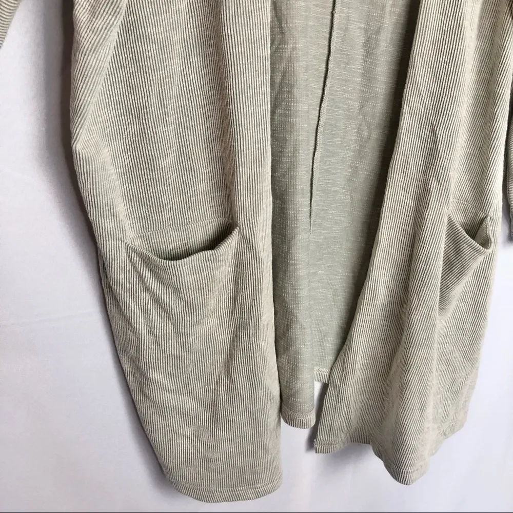 Anthropologie DONNI One Size Ribbed Cardigan Sweater Coat with Pockets OSFA - Image 7