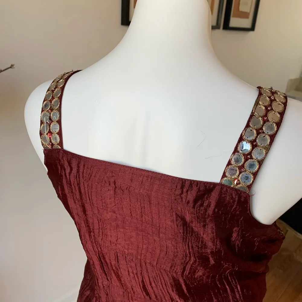 Tunic silk Indian / Pakistani style Gold - Image 4