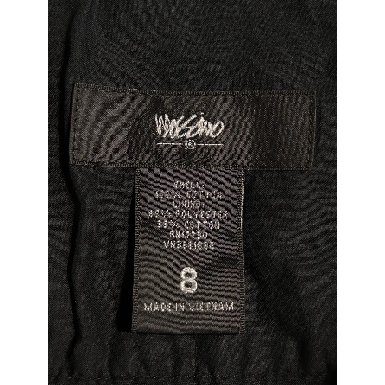 Mossimo Size 8 A-Line Mini Skirt Black Lined Side Zip  Pleated Ruffle - Image 6