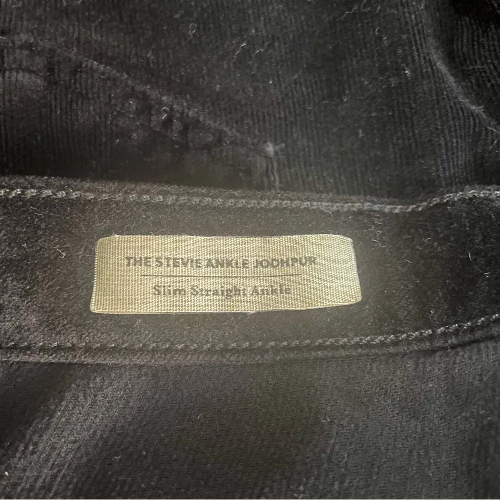 AG Adriano Goldschmied Stevie Ankle Jodhpur Slim Straight Corduroy Pants Size 29 - Image 3