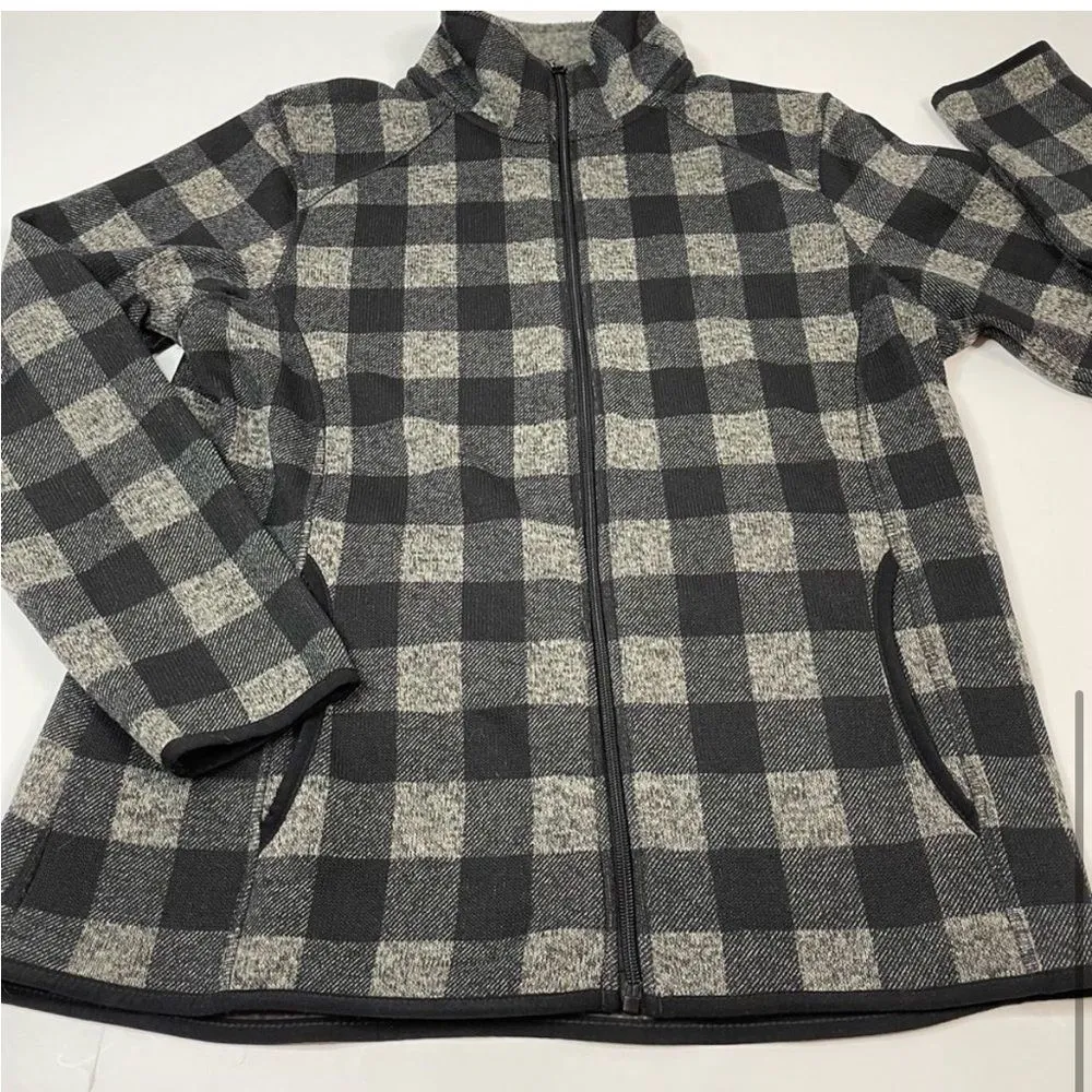 Eddie Bauer Plaid Zip Up Jacket - Image 5