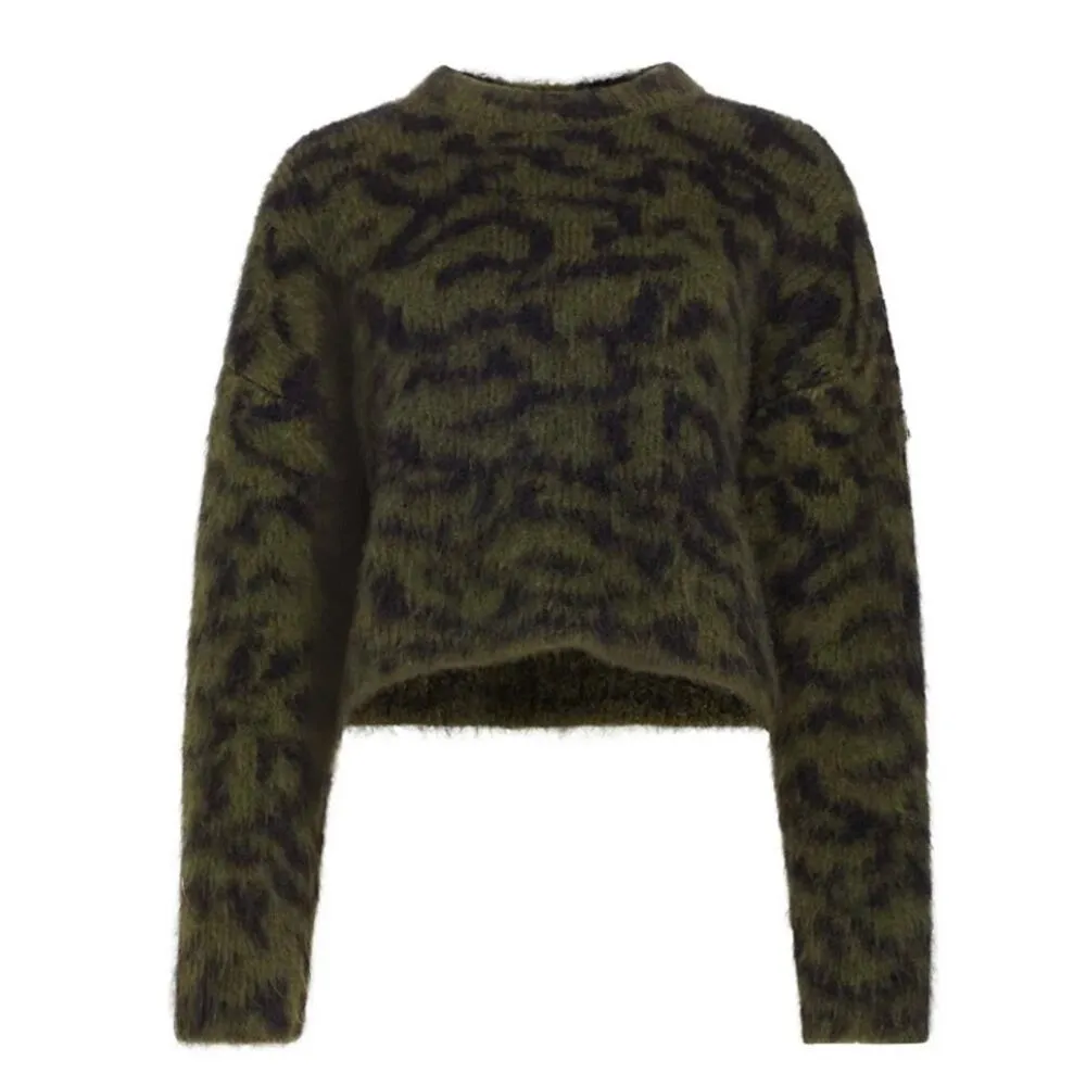 Frame Abstract Jacquard Crew Neck Sweater - Image 2