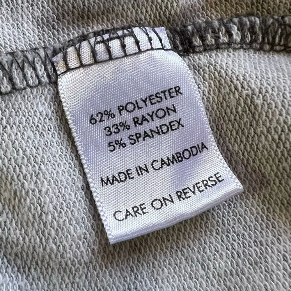 A&I Womens Sweatshirt Tunic Lace Up V Neck Tie Dye Pullover Gray Medium - Image 8