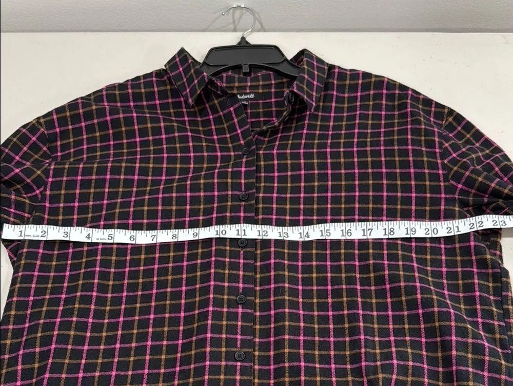 Madewell Flannel Westlake Shirt in Stoppard Plaid Size Medium EUC - Image 7