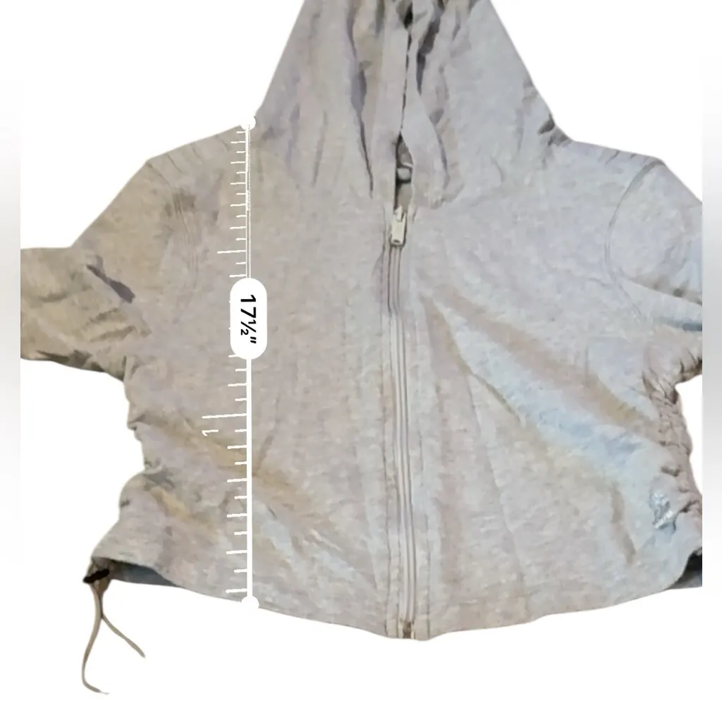 Free People Movement‎ Kadi Shrunken Hoodie Gray Women’s Size Small Cropped Zip - Image 9