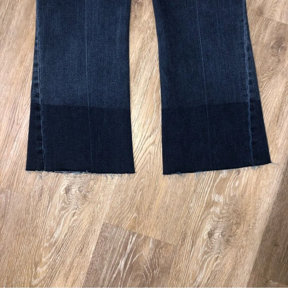 Spanx Cropped Two Tone Denim Flare Jeans Small EUC - Image 10