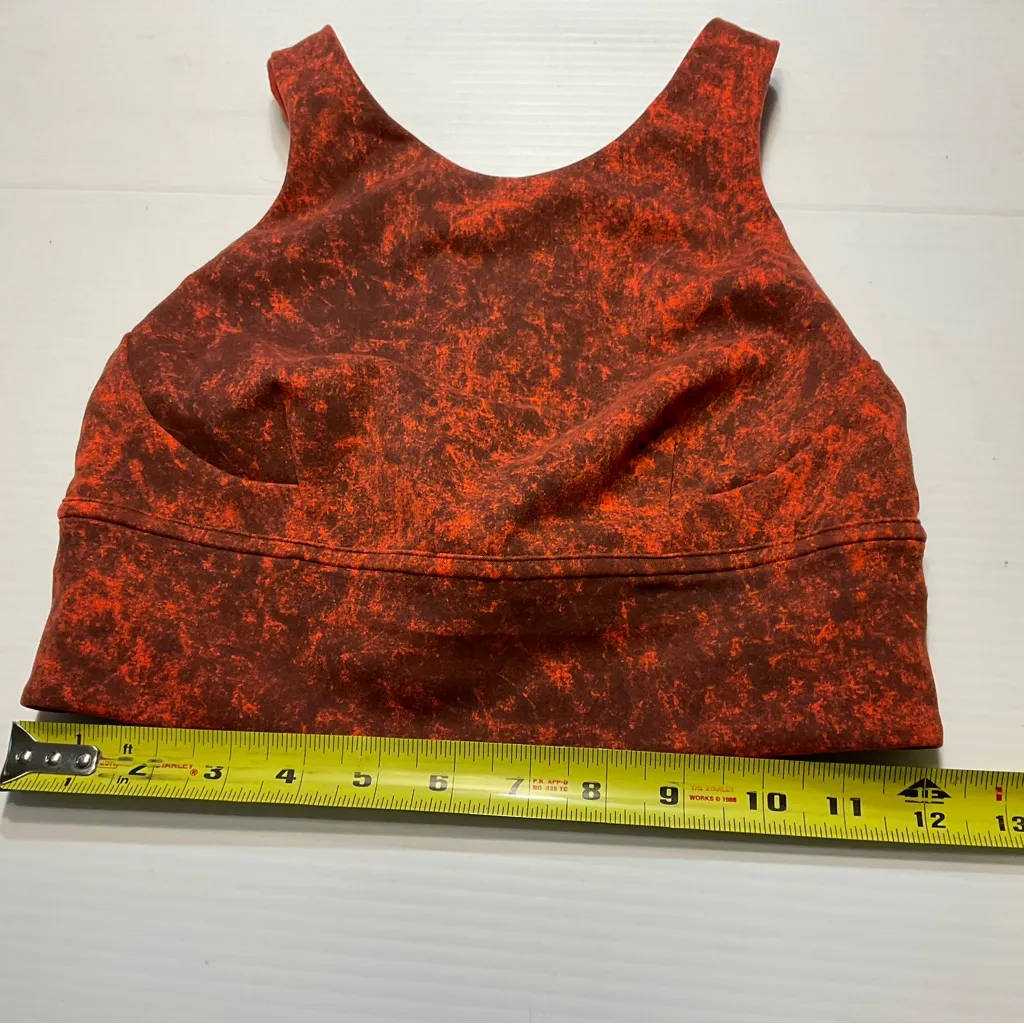 Lululemon Wunder Train Longline Bra Med Support C/D Denim Wash Print Autumn Sz 6 - Image 3