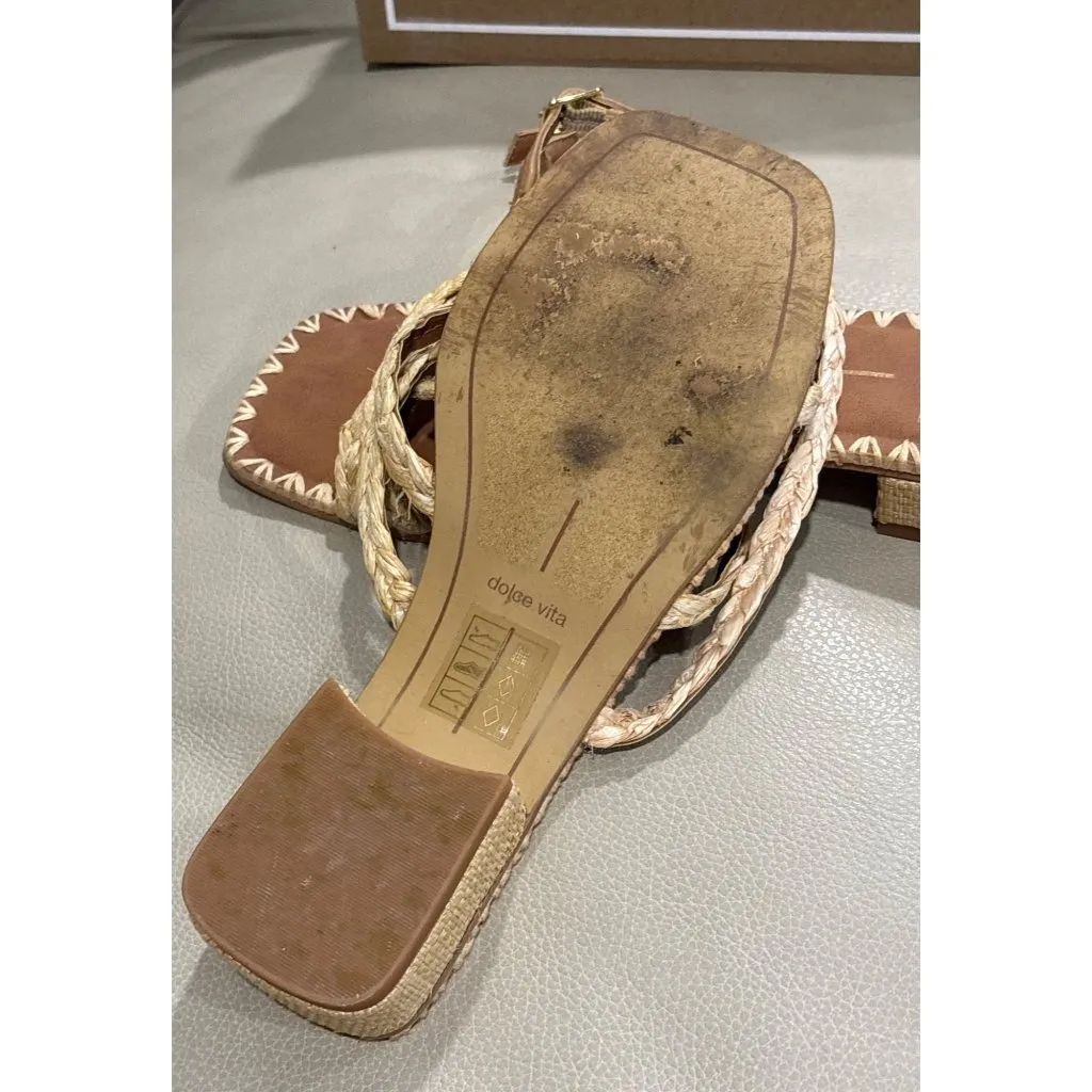 Dolce Vita Brinn Sandals in Lt Natural Cream 6.5 with box Womens low heels Tan - Image 10
