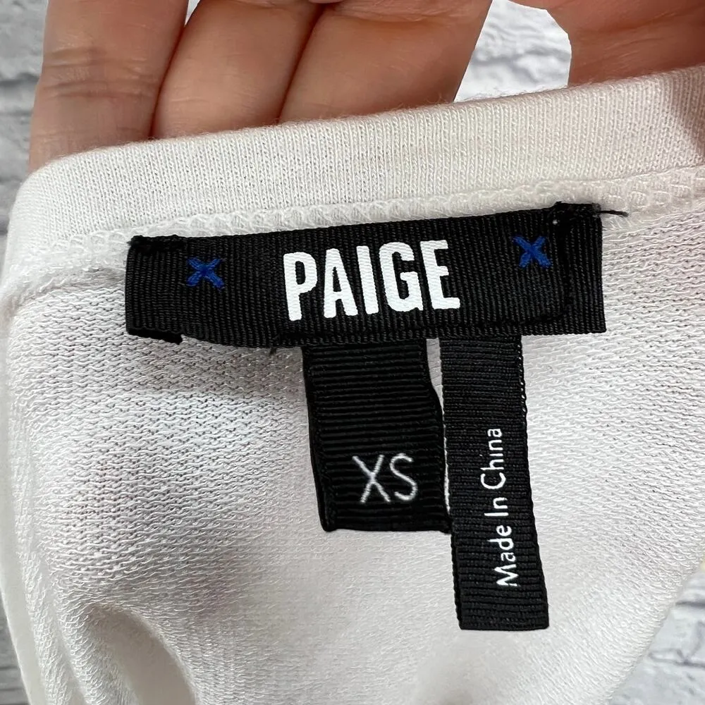 Paige Boatneck Long Sleeve Bodysuit Womens Size XS White Off Shoulder - Image 5