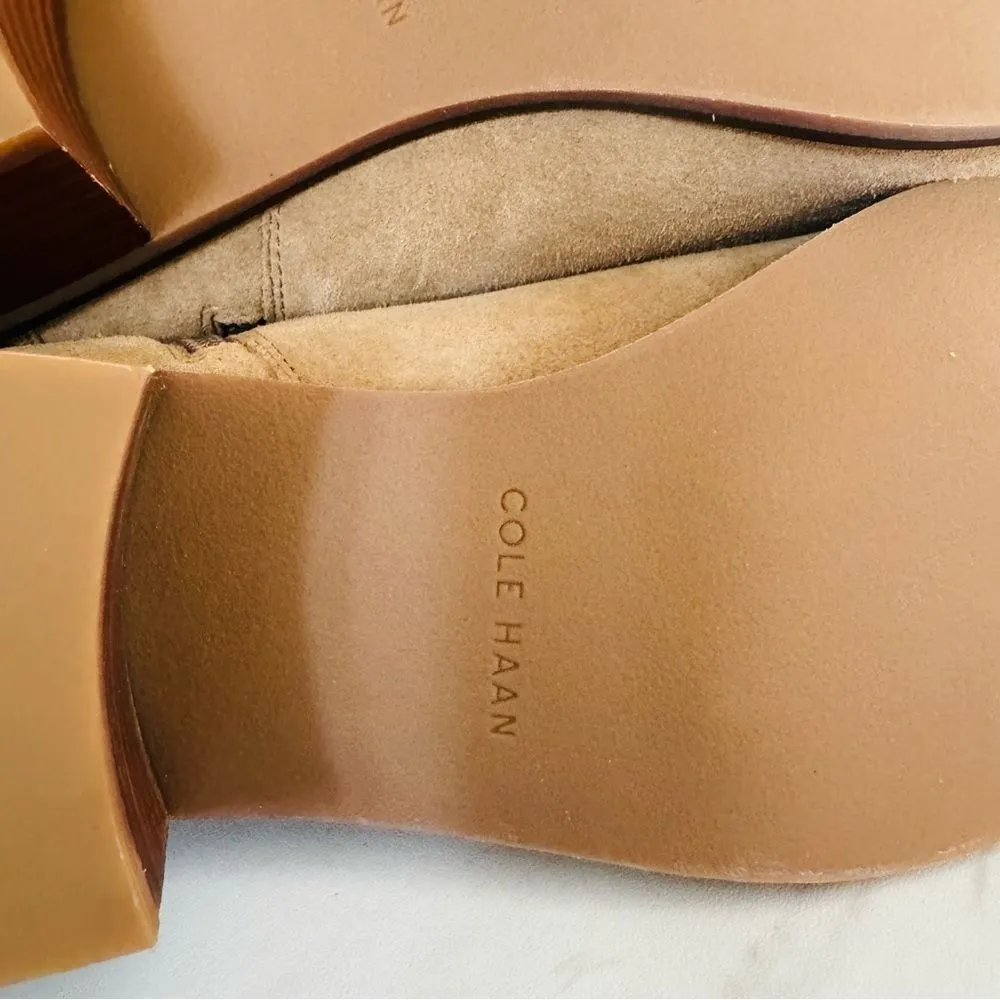 Cole Haan Holis Buckle Suede Leather Ankle Bootie, Tan,‎ Size 10, NWOB - Image 5