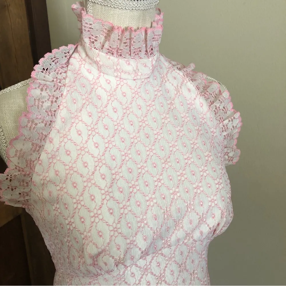 Barbiecore Pink  70s Maxi Dress - Image 4