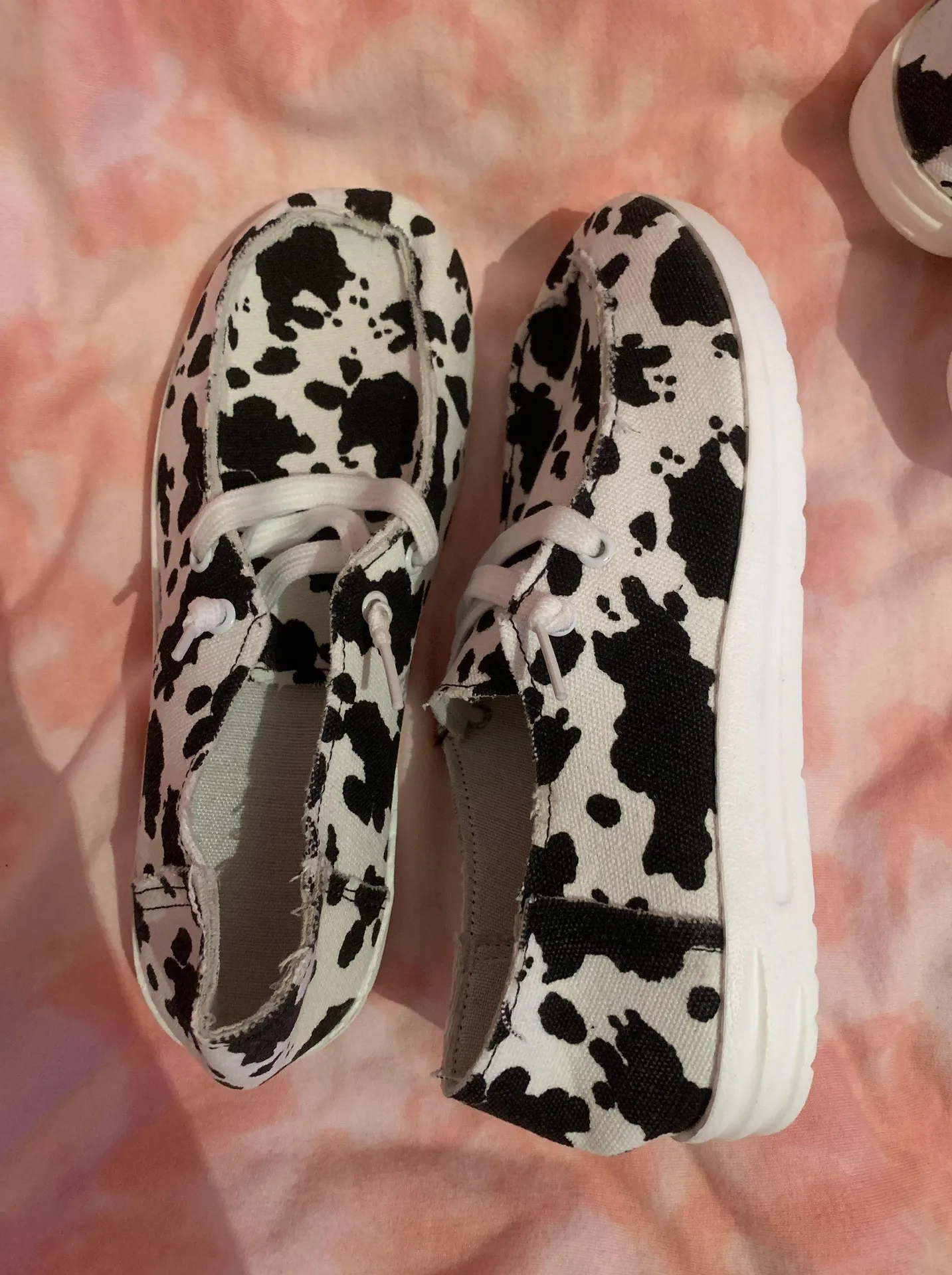 7.5 Cow Print Shoes Black - Image 2