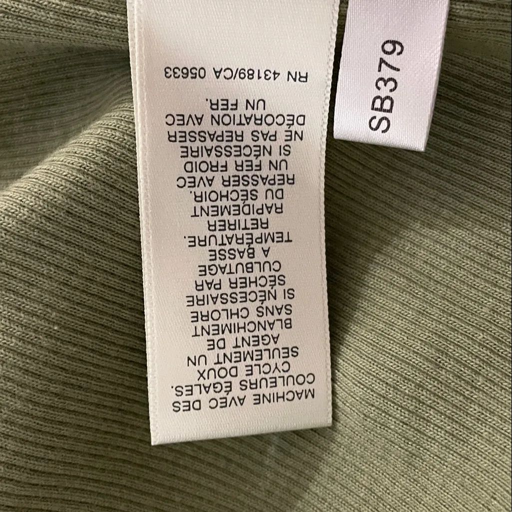 Susan Bristol Moss Green Rib Knit Tank Top Womens Size Large NEW - Image 11