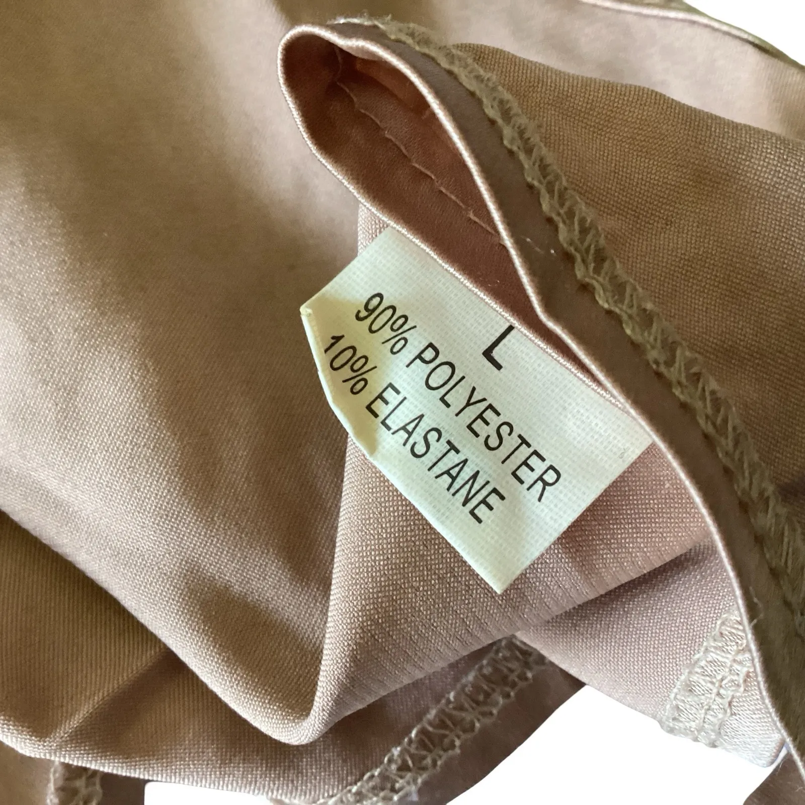 Beige Satin Side Tie Top Size L - Image 4