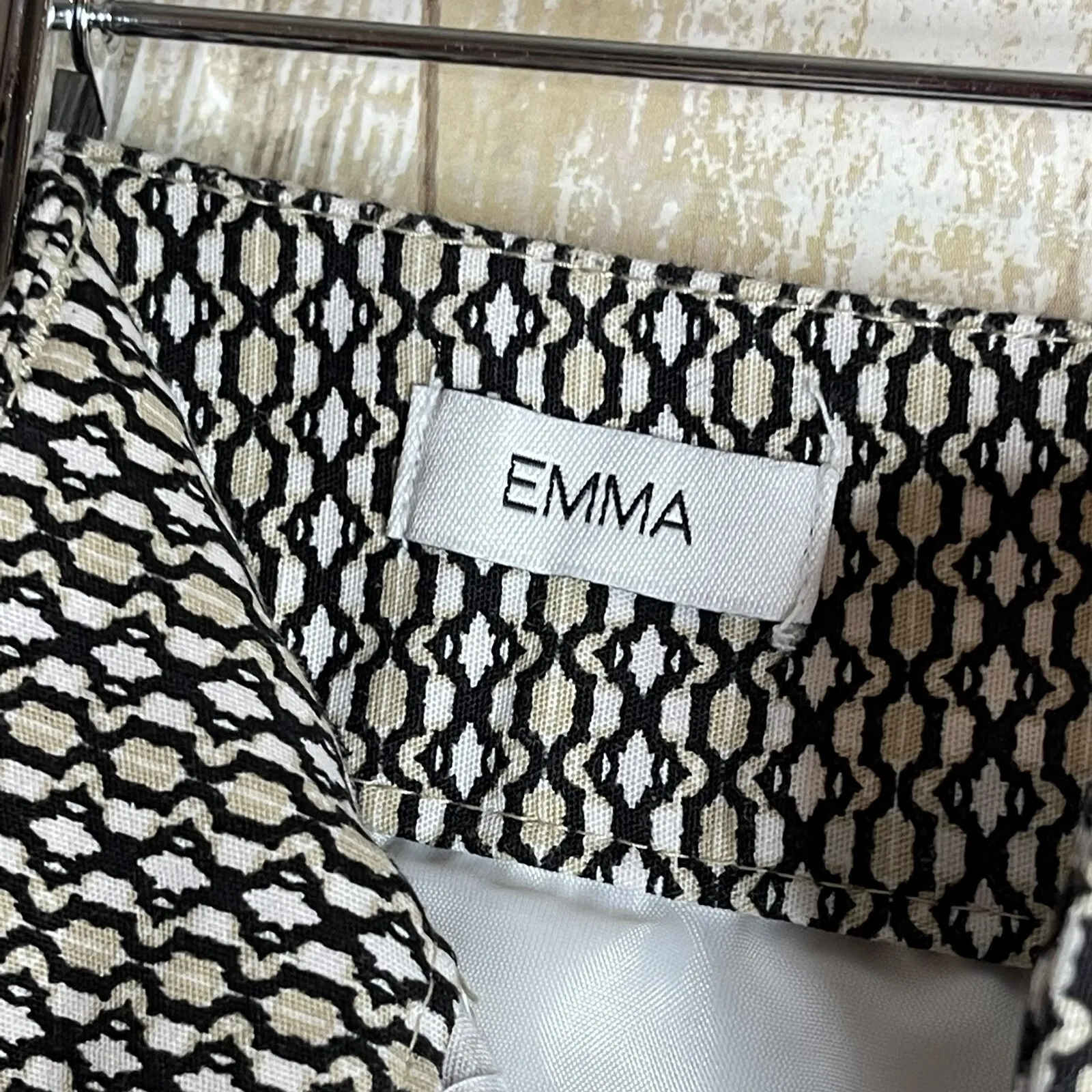 Liz Clairborne Emma Ankle Pants Women's‎ Size 18 Geometric Biege Ivory Black - Image 4