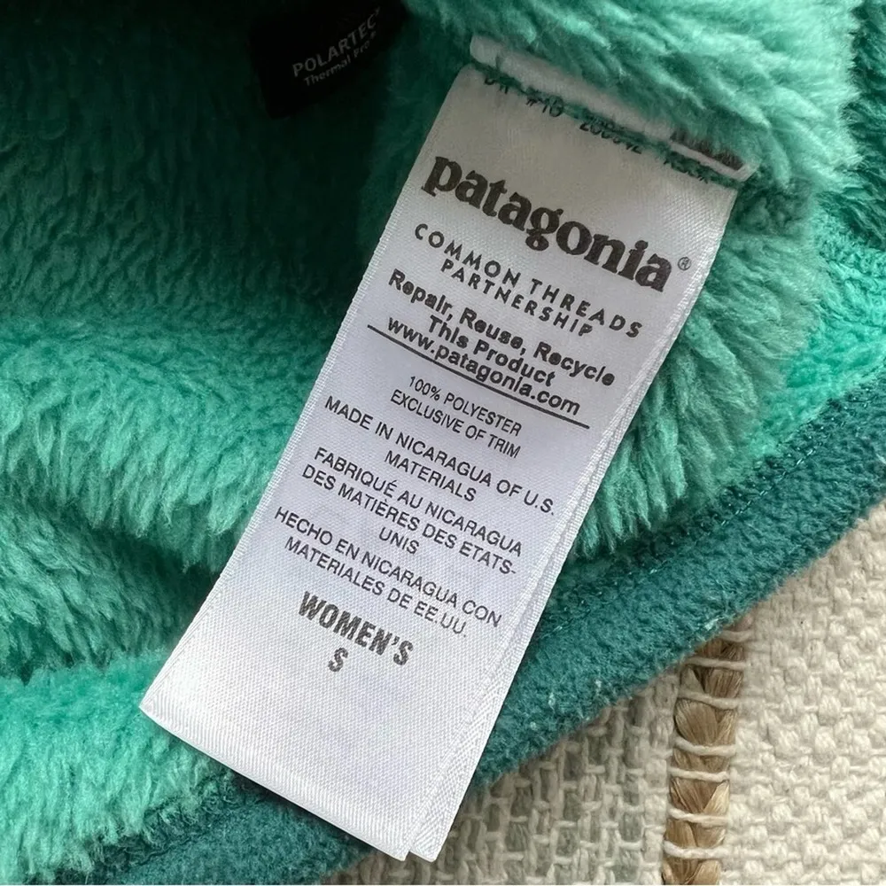 Patagonia Re-Tool Snap-T Epic Blue Fleece Pullover Sweater Women’s Size Small - Image 9