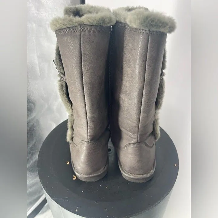 Sonoma Faux Fur Lined Winter Boots Toggle Button Closure Warm Comfy‎ size 8 - Image 4