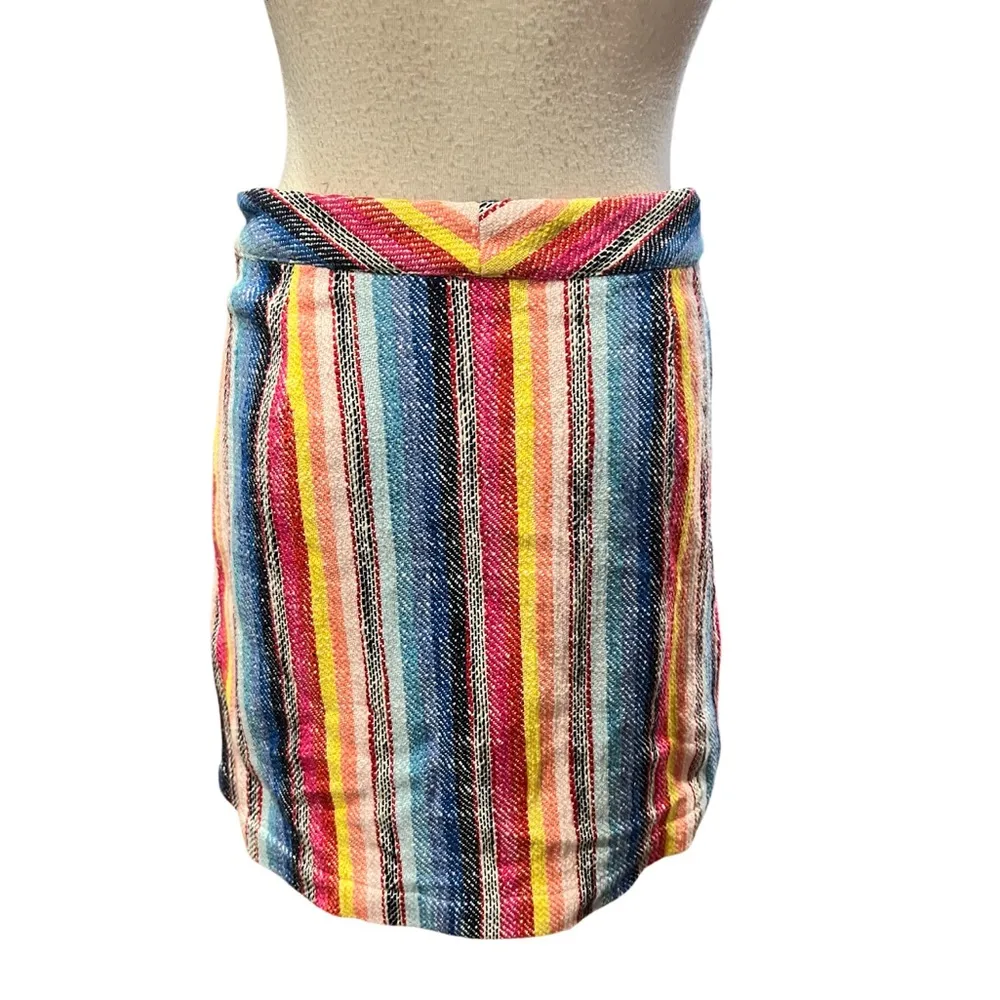 Laundry by Shelly Seagal Color Striped Mini Skirt Size 4 - Image 5