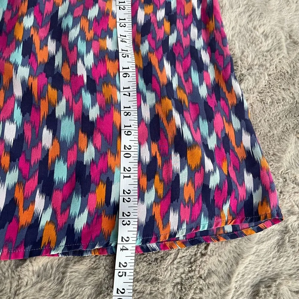 Tori Richard Honolulu Blouse Size 0 XS Confetti Tie Sleeve 100% Silk Career Love - Image 10