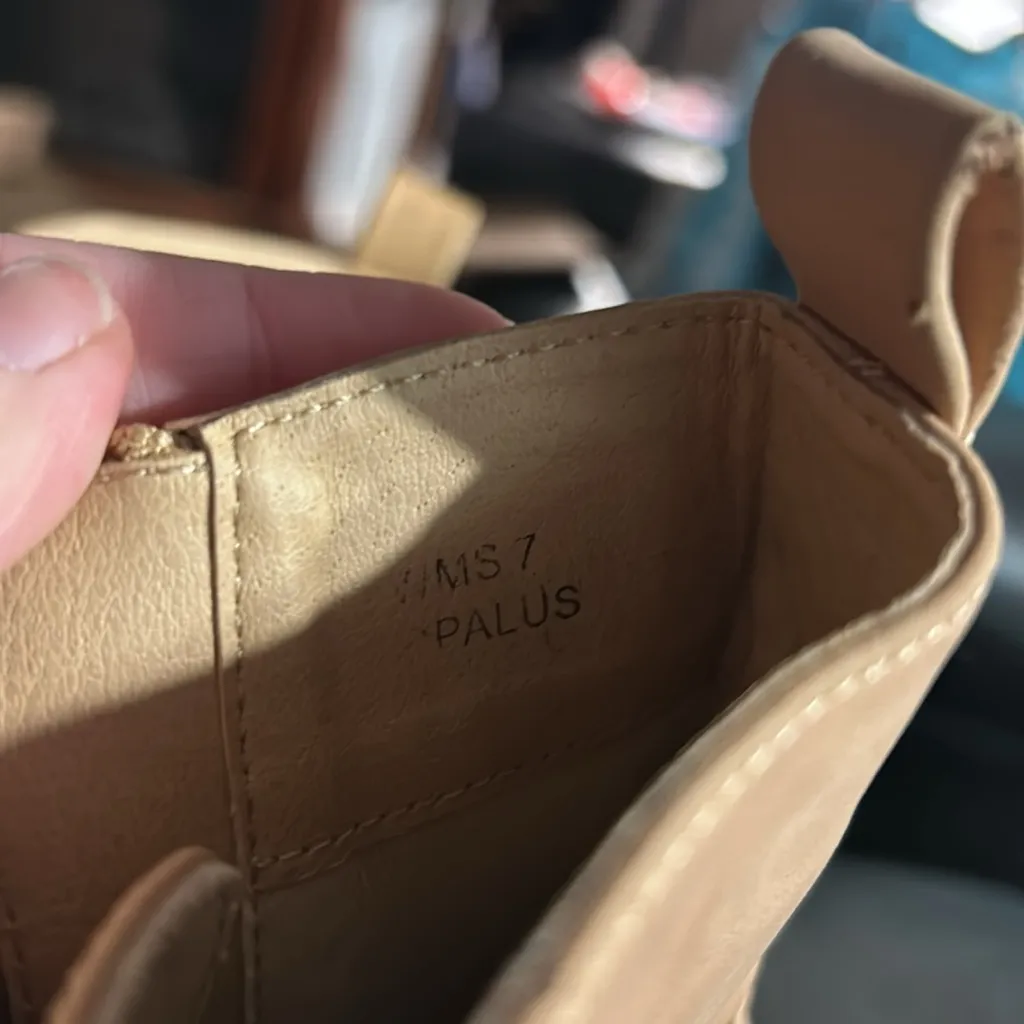 DV BY DOLCE VITA Opalus Womens Zipper Lace Up Combat Boots size‎ 7 Tan - Image 11