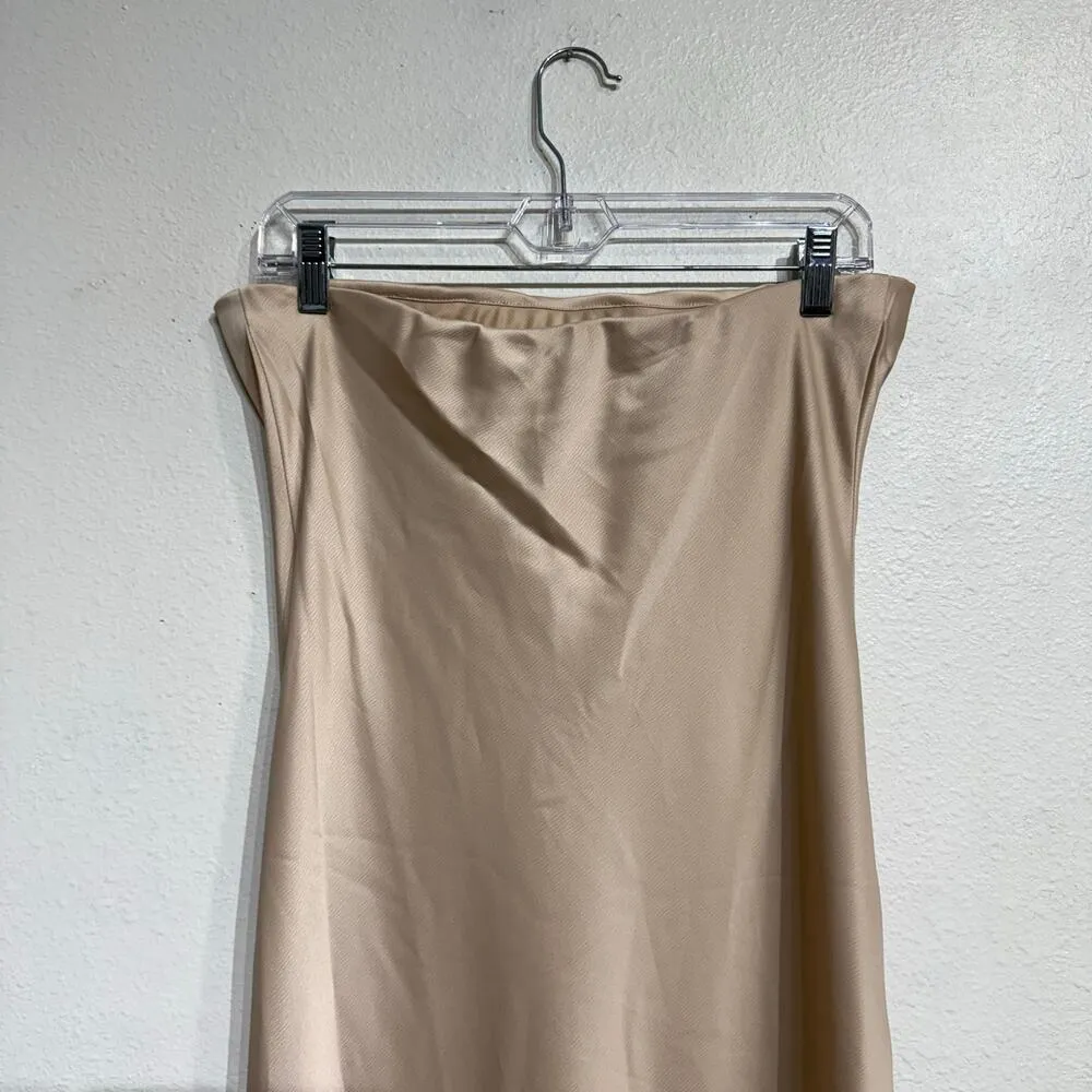 WAYF Champagne Strapless Maxi Dress Sz M - Image 8