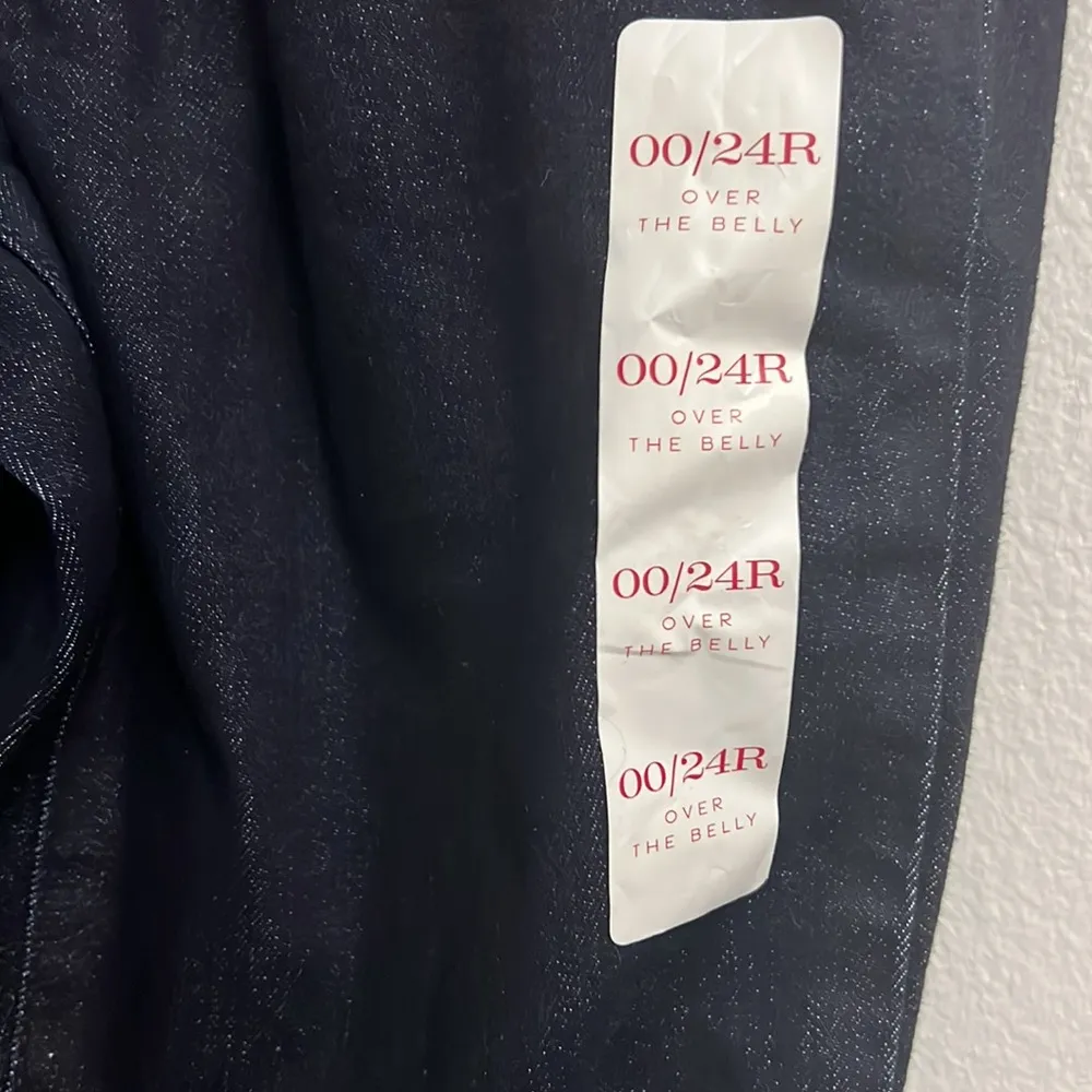 NWT Ingrid & Isabel size dark wash over the belly maternity jegging 00/24 - Image 27