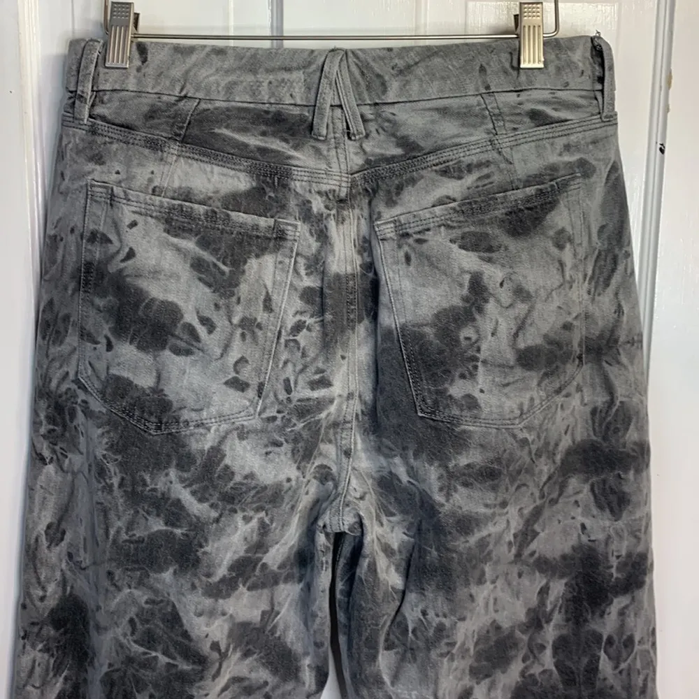 Good American 90s Marbled Gray High Rise Straight Goth Punk Jean W-816 Size 10 - Image 7