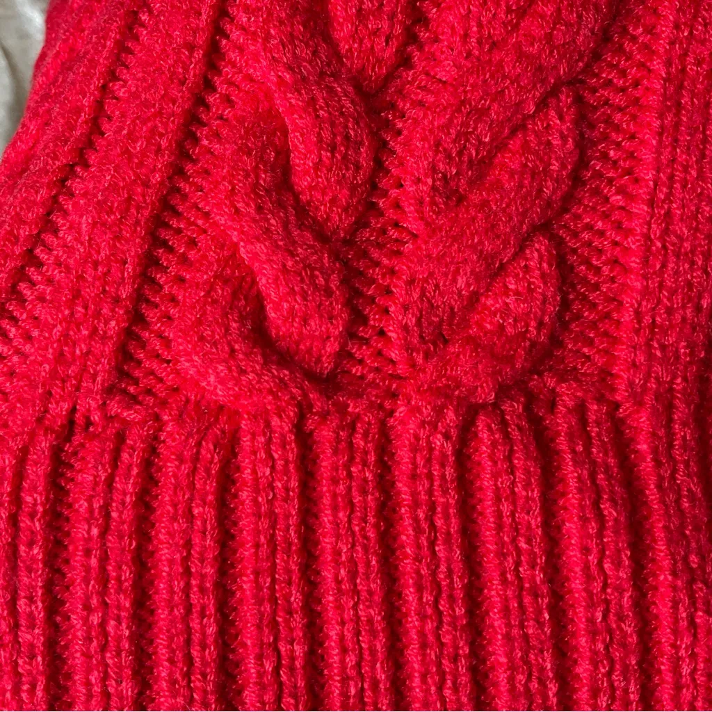 Philosophy Cable Knit Crew Neck Sweater in Red Apple, NWT - Image 7
