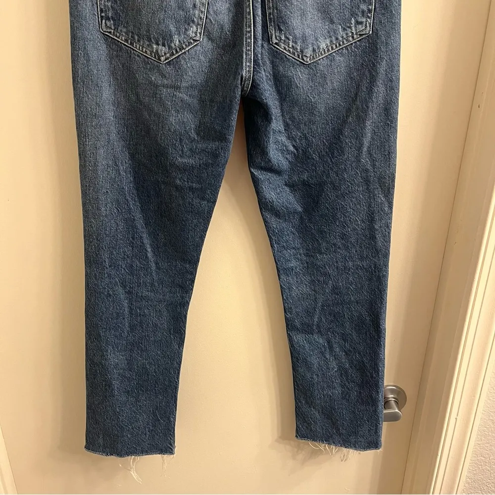 Agolde Riley High Rise Straight Leg Crop Jeans Raw Step Hem Disguise Size 25 - Image 10