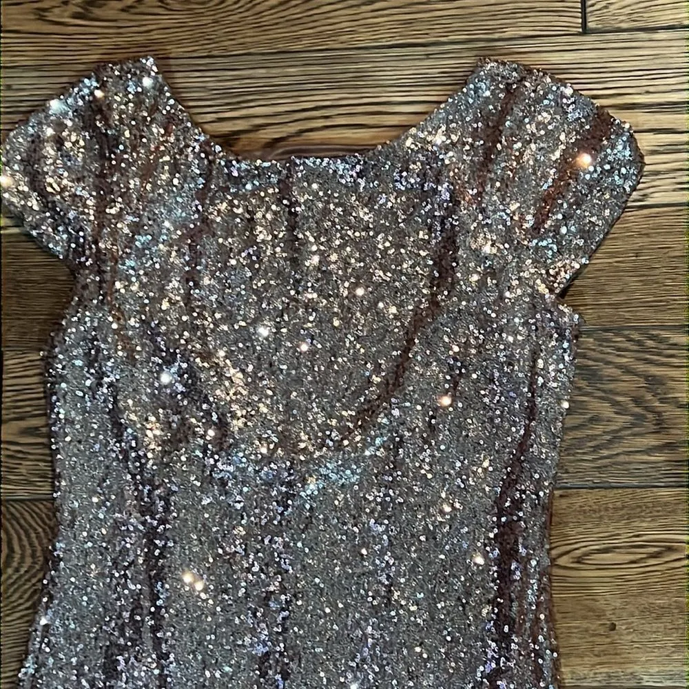Revelry Rose Gold Sequins bridesmaid dress size 14 Rose Gold 203‎ C30 - Image 6
