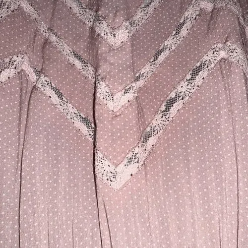 FREE PEOPLE Misty Pink Voile and Lace Trapeze Shift Dress EUC Size XS‎ - Image 7