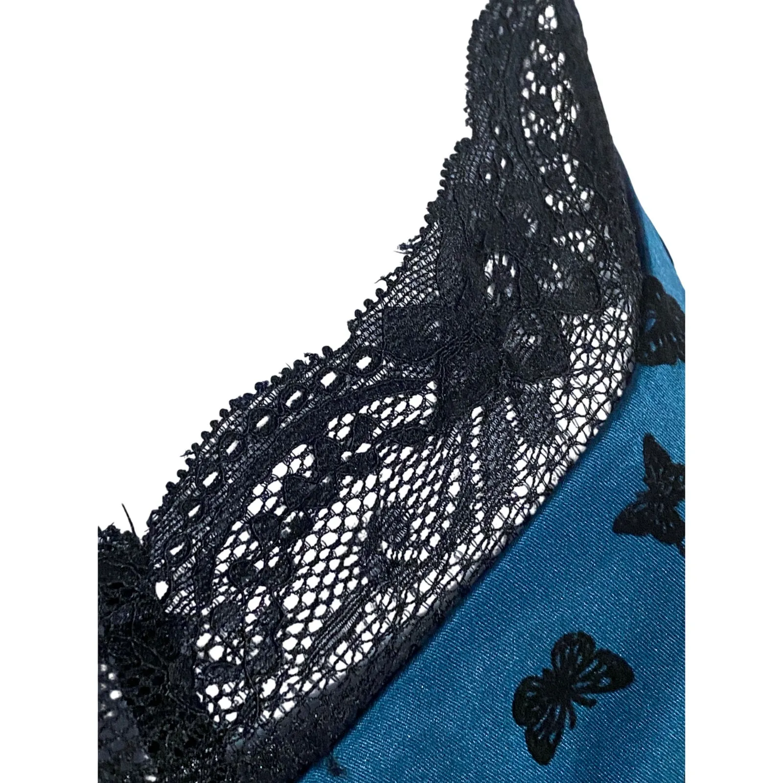 Wild Fable Butterfly Babydoll Mini Slip Dress 10 Lace Trim Y2K Whimsigoth Sexy - Image 5