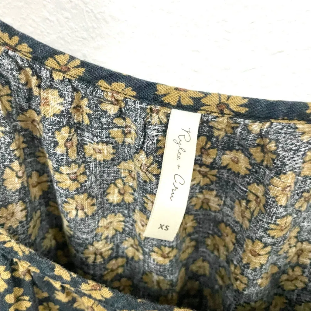 Rylee & Cru Abbie Tiered Maxi Dress Black Floral Adult Size XS - Image 4