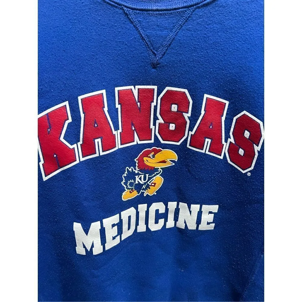 Vintage Russell Athletics  Kansas Jayhawks Sweatshirt Vint Medicine size Small - Image 5