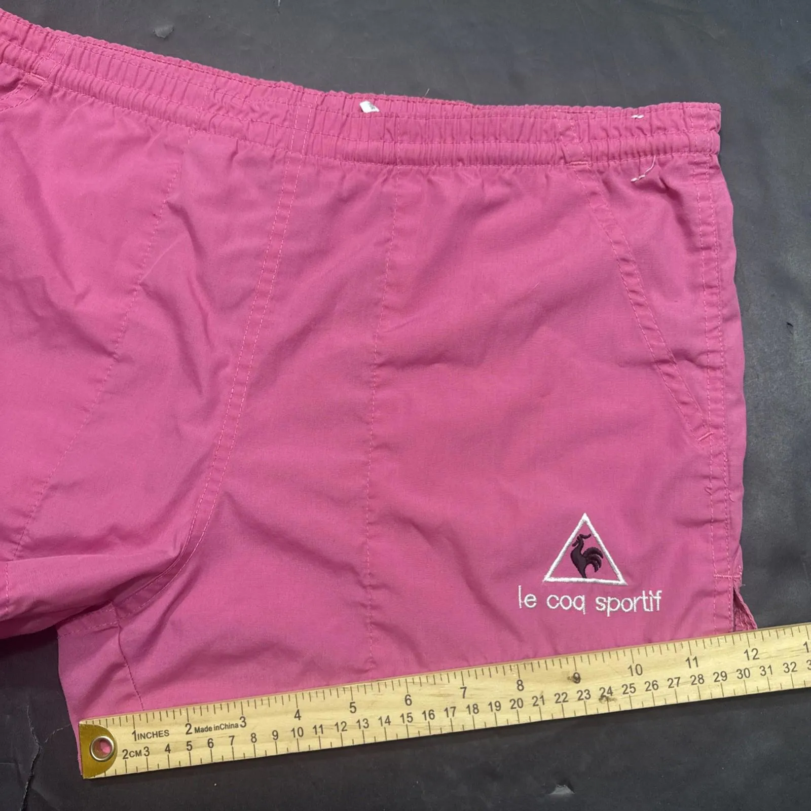 Vintage 80s 90s Le Coq Sportif RN 73349 Women’s Pink Running Athletic Shorts Sm - Image 6