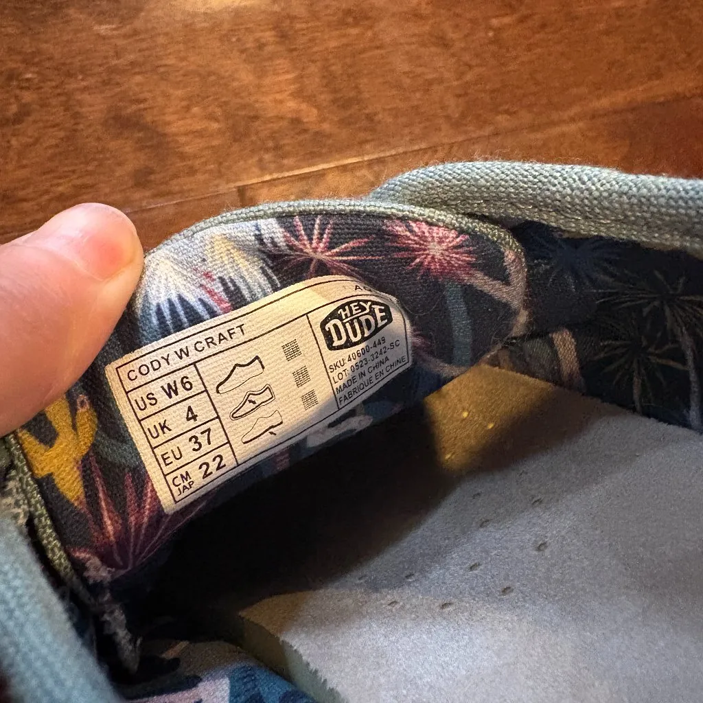 Hey Dude Cody w/ Craft slip on shoes in Aqua - Image 6