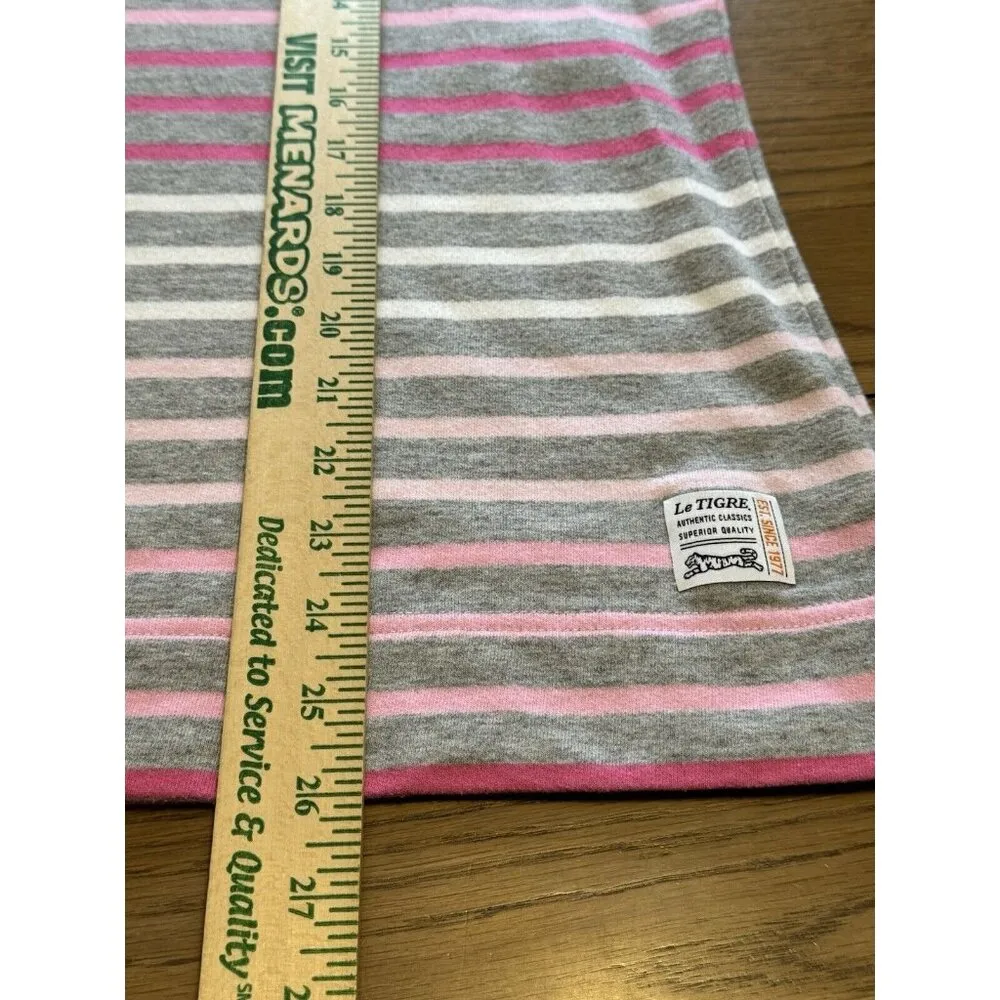 Le Tigre Pullover Women 1/4 Zip Pink Pullover Sweater Sweatshirt Preppy Designer Size XL - Image 5