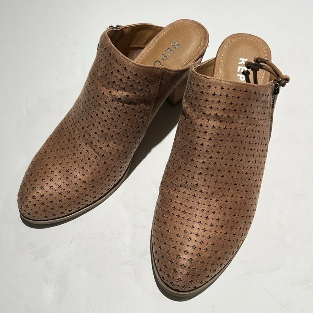 Report Clover Laser Cut Mule Size 9. B63 Tan - Image 3