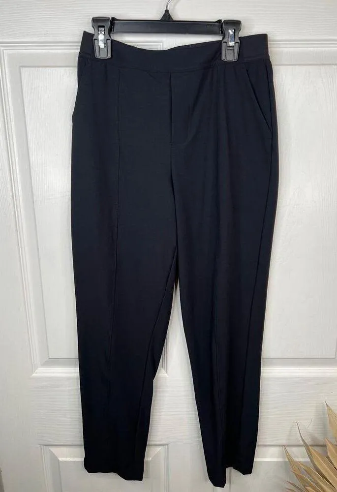 Zella Black High Waisted Straight Leg Elastic Waistband Pants XS Pullon Active - Image 2